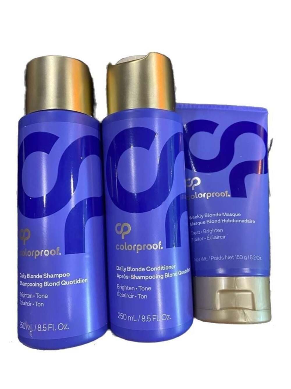 Colorproof Daily Blonde Shampoo, Conditioner, and Weekly Blonde Masque 3-Piece S